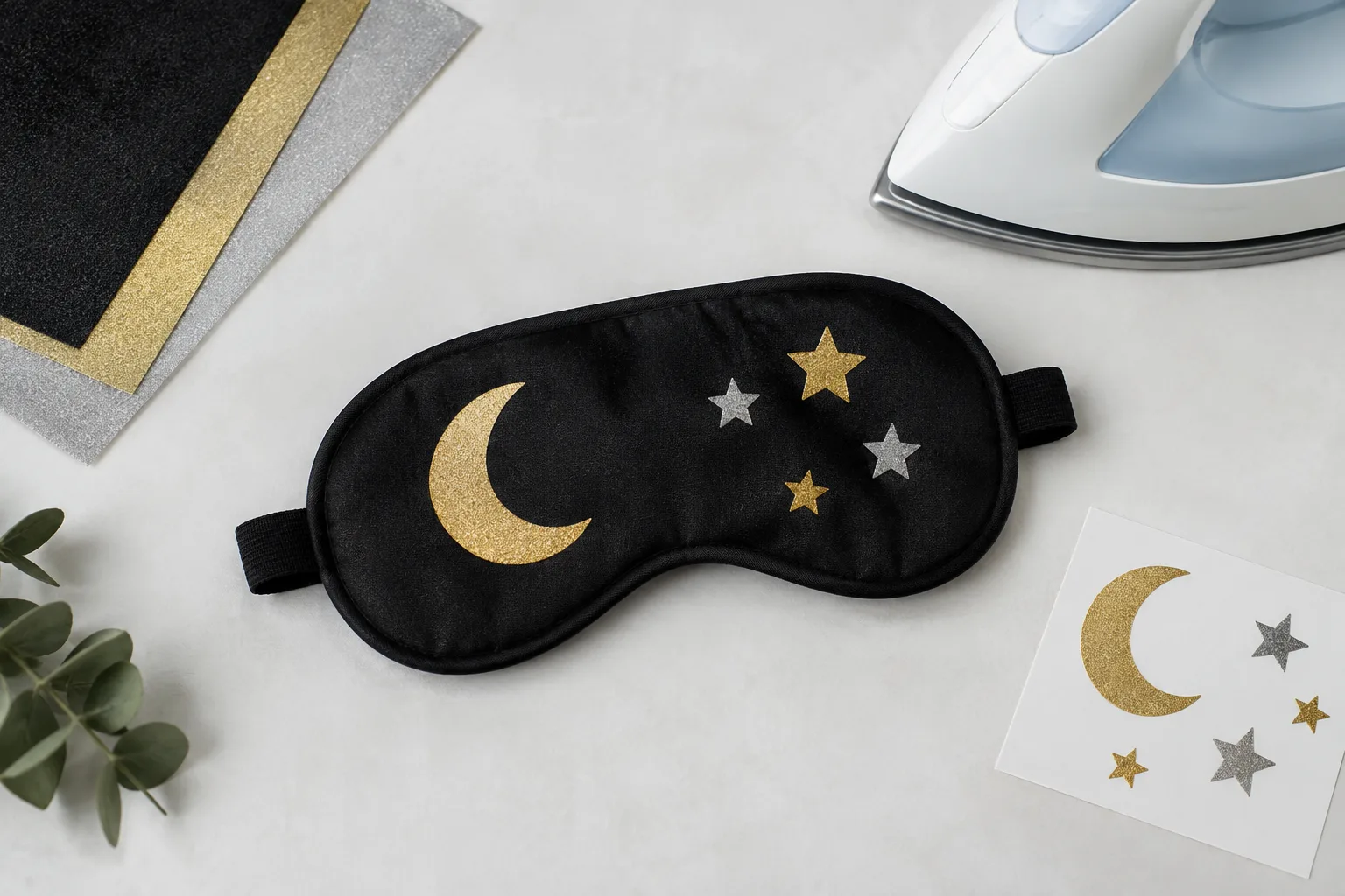 Schlafmaske mit Buegelbildern personalisieren: Einfache DIY-Anleitung